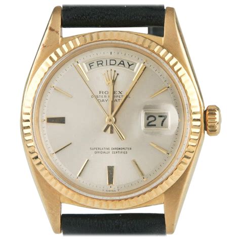 rolex gold president leather band|Rolex presidential watch.